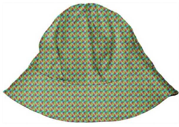 Green Pattern Garden Kids Bucket Hat