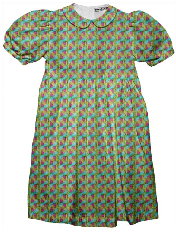 Cute Pattern Kids Party Dress