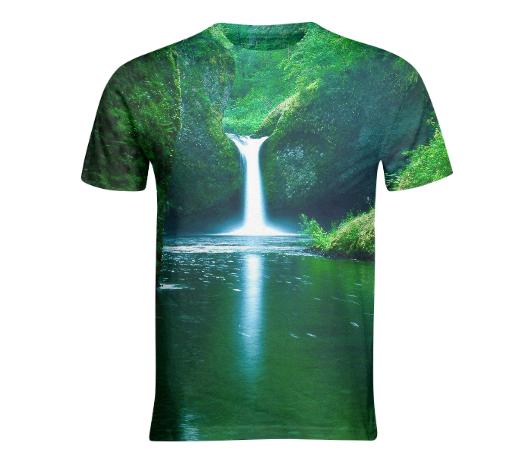 greenery and waterfall