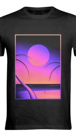Vaporwave beach T shirt