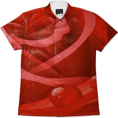 Saturated Rose Men s Shirt RED