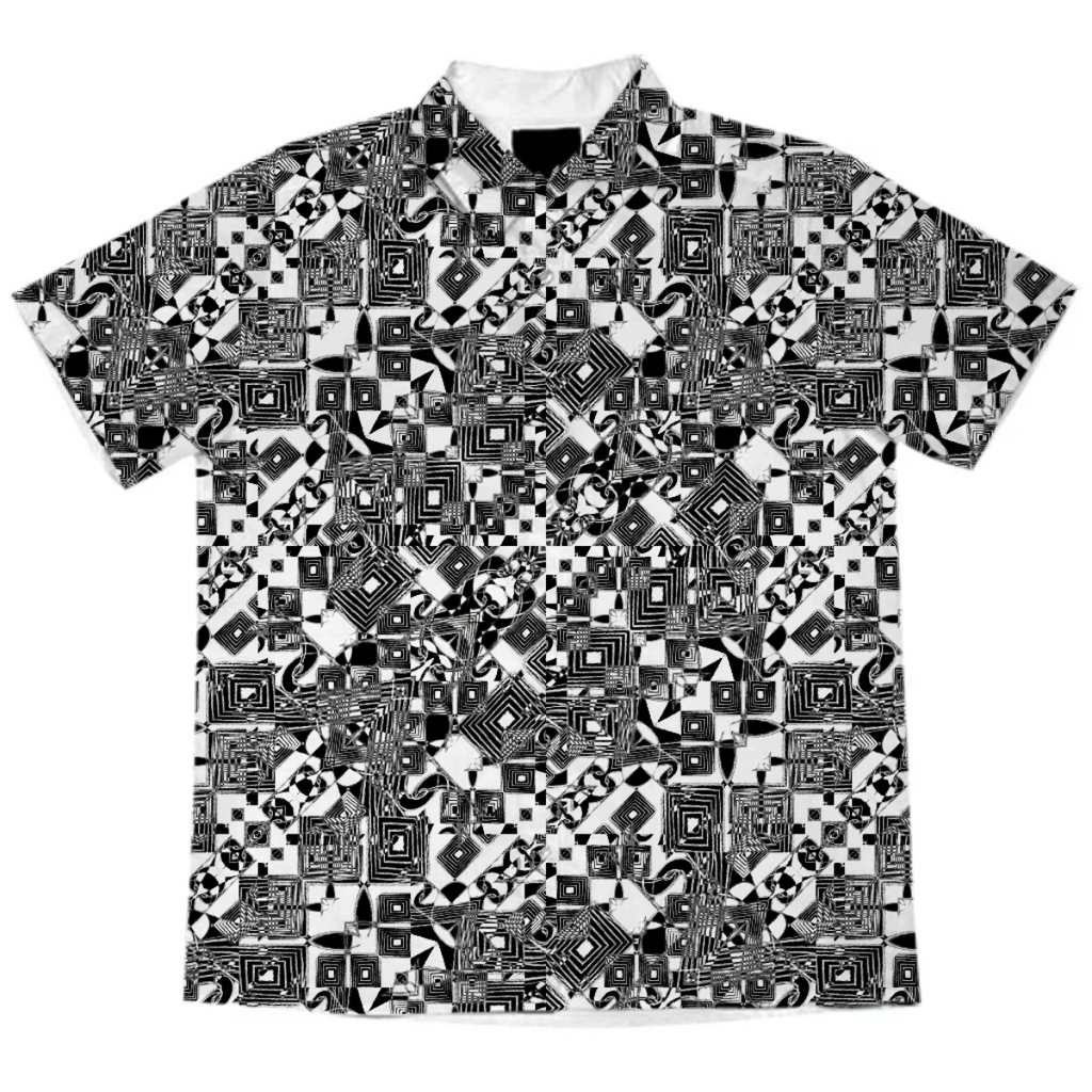 Black and White Geometric Print