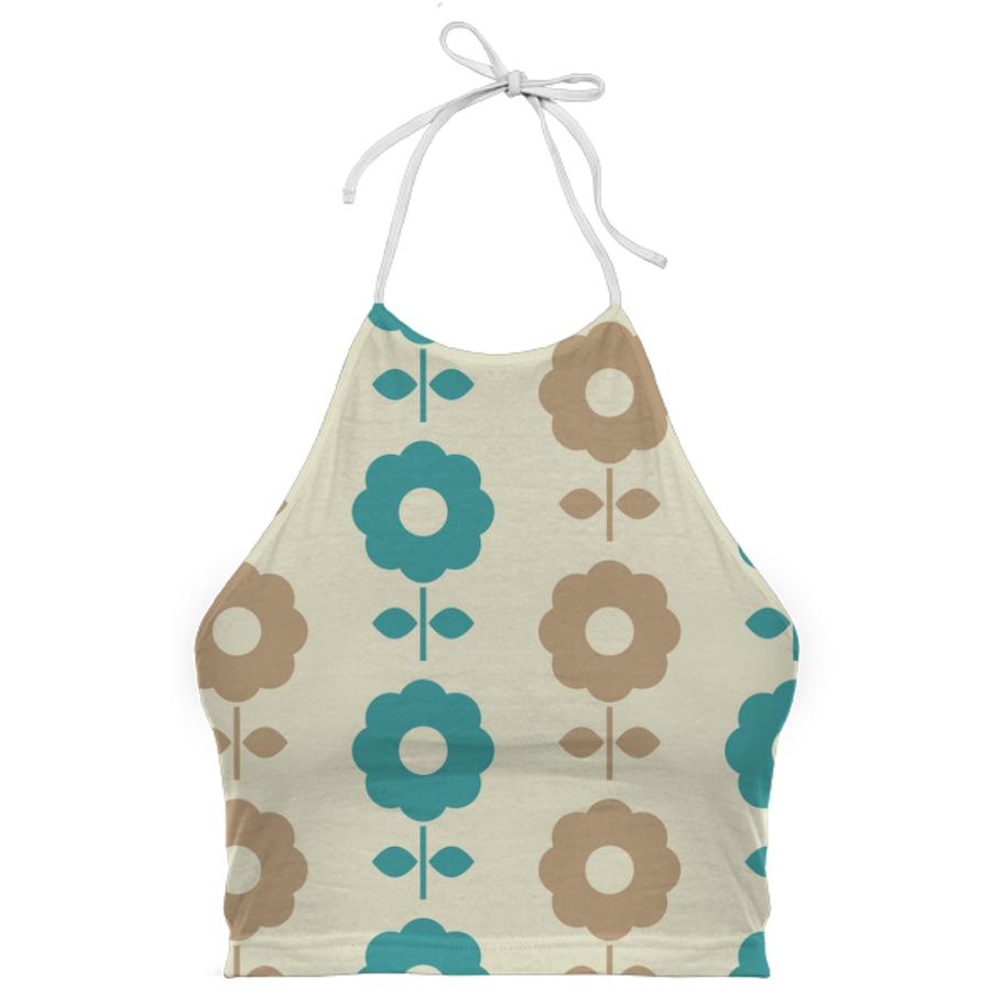 Luxury designers Top with Flowers