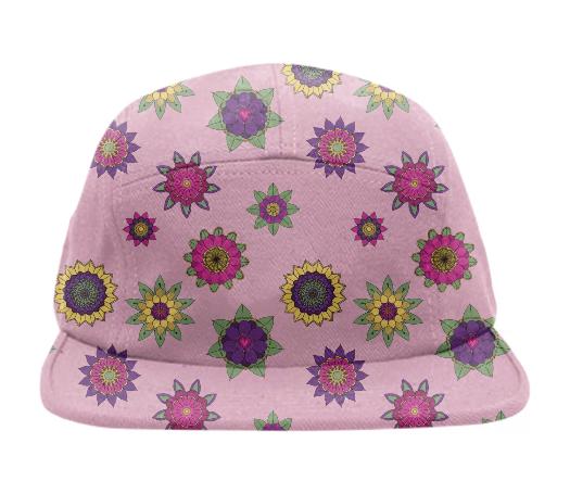 Pink Floral Mandala Cap