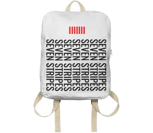Seven Stripes Backpack White