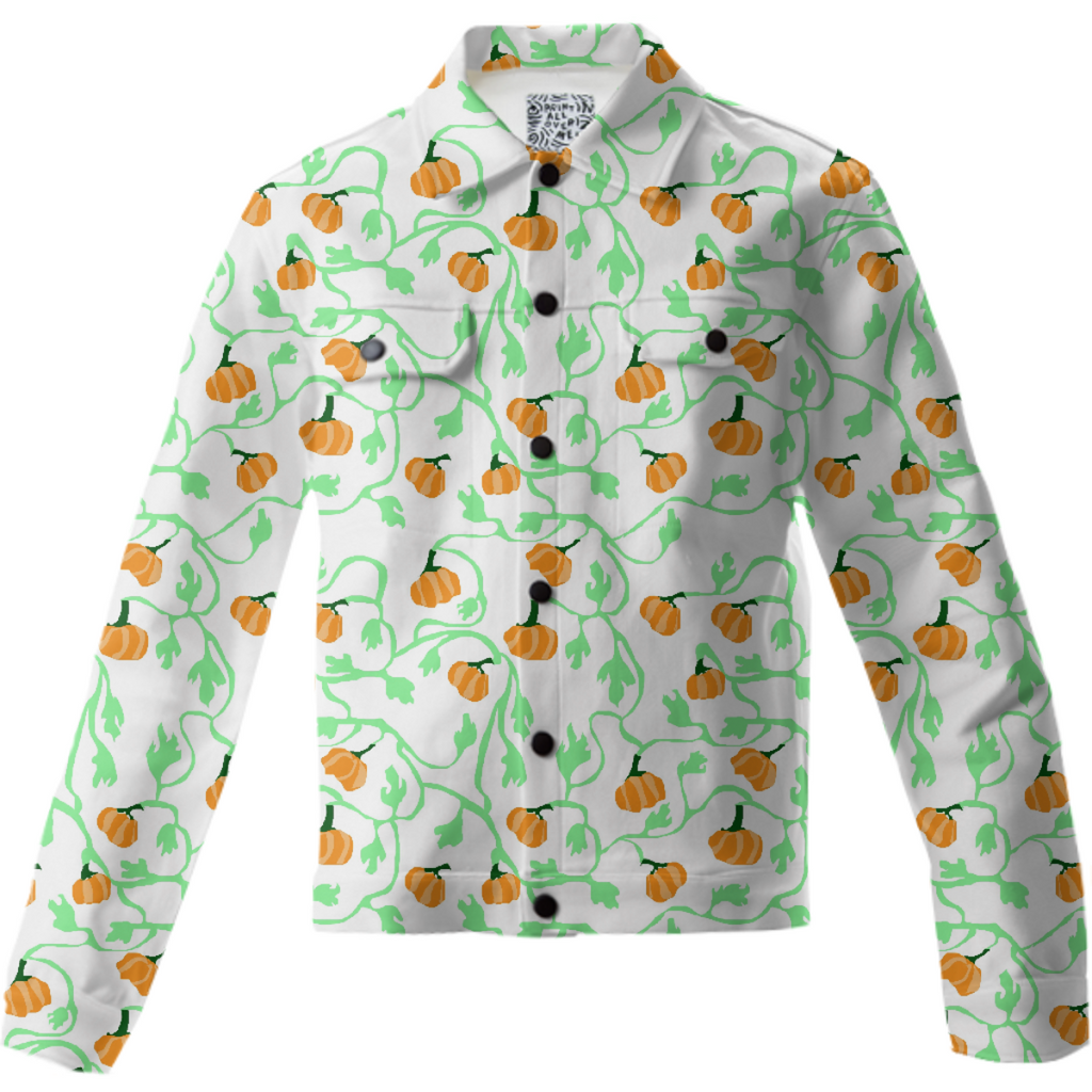 Fall Pumpkin Vines Twill Jacket