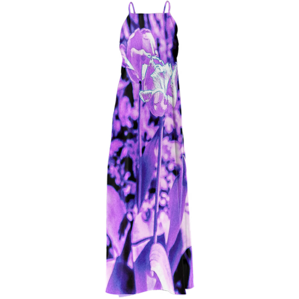 purple floral tulip dress