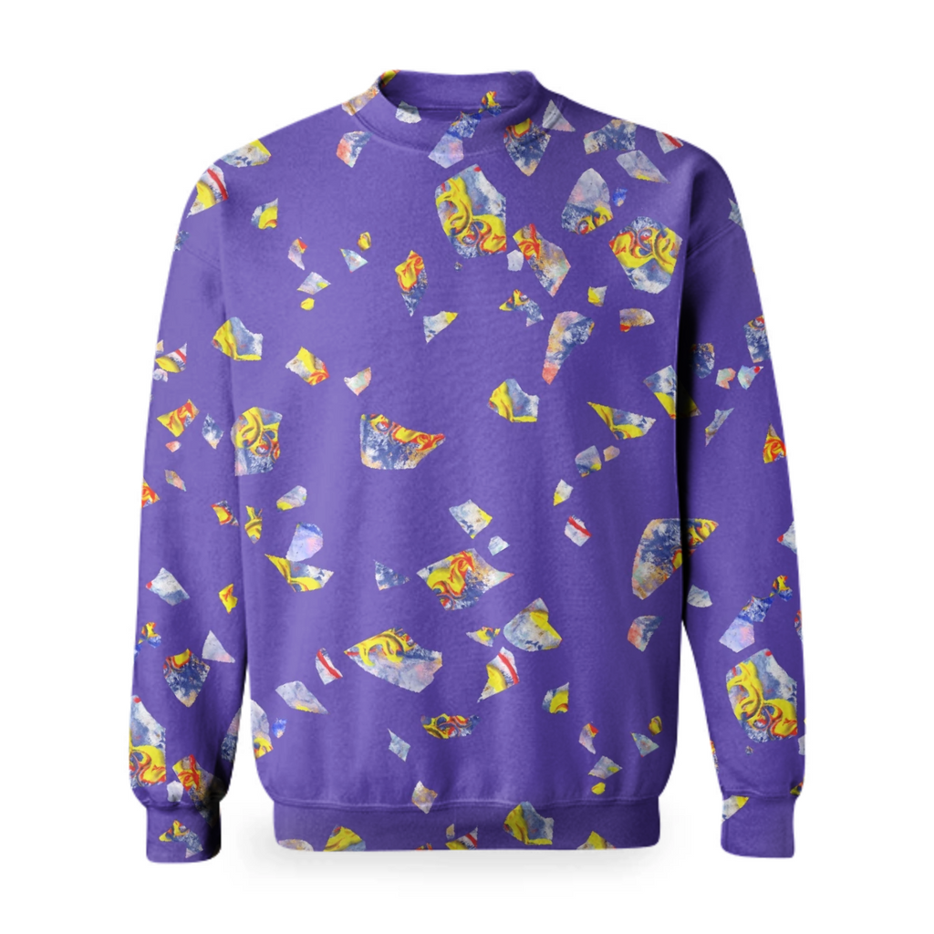 Terrazzo party hand-painted on purple