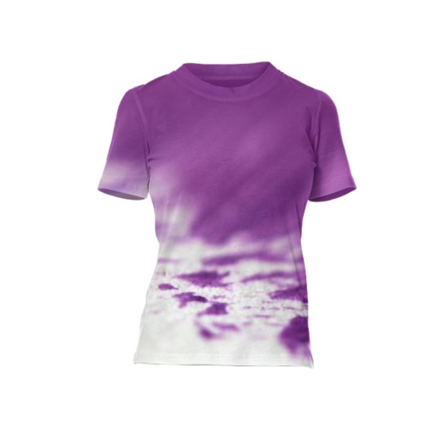 Luxury designers Tshirt Purple with white