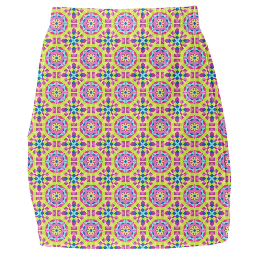 Neon Pattern Mini Tube Skirt #3