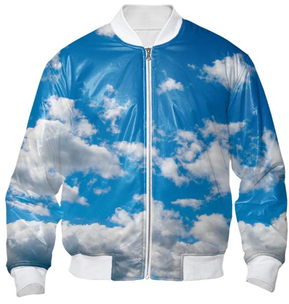 Bright Blue Sky Bomber Jacket