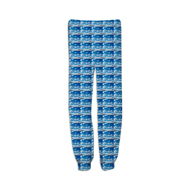 Bright Blue Sky Pattern Sweatpant