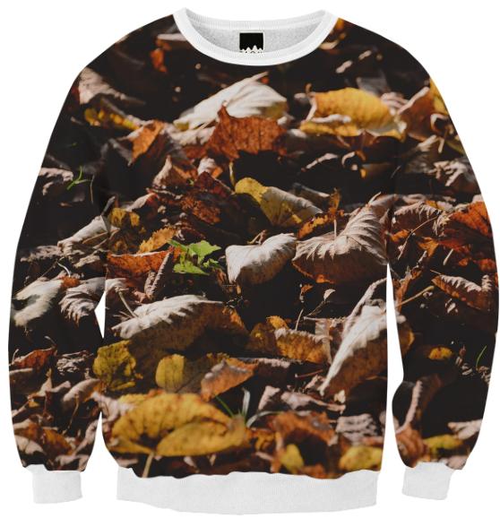 Autumn Leaves Ribbed Sweatshirt