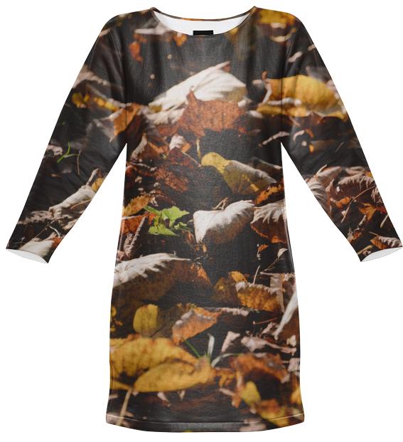 Autumn Leaves Sweatshirt Dress