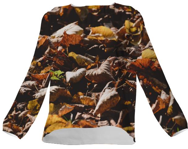 Autumn Leaves VP Silk Top