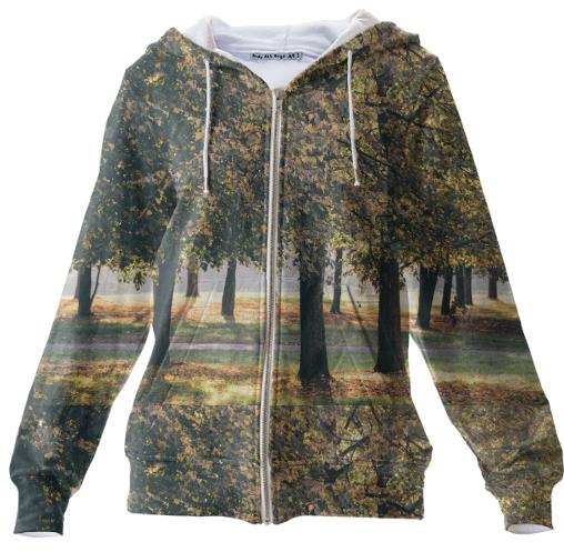 Autumn Trees Zip Up Hoodie
