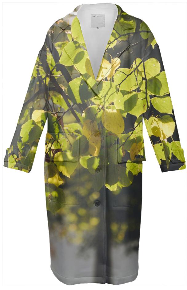 Autumn Silhouettes Neoprene Trench