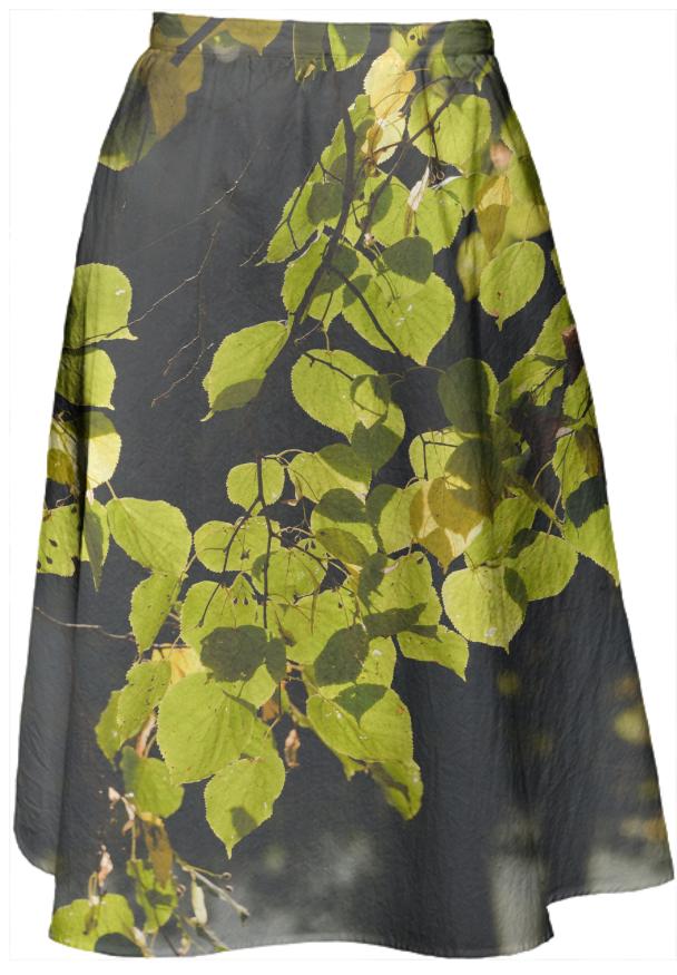 Autumn Silhouettes Midi Skirt