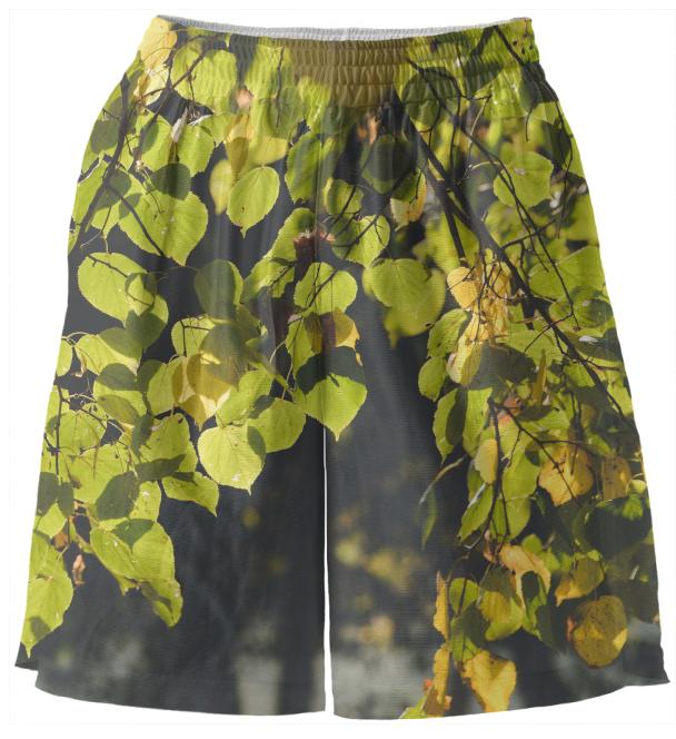 Autumn Silhouettes Basketball Shorts