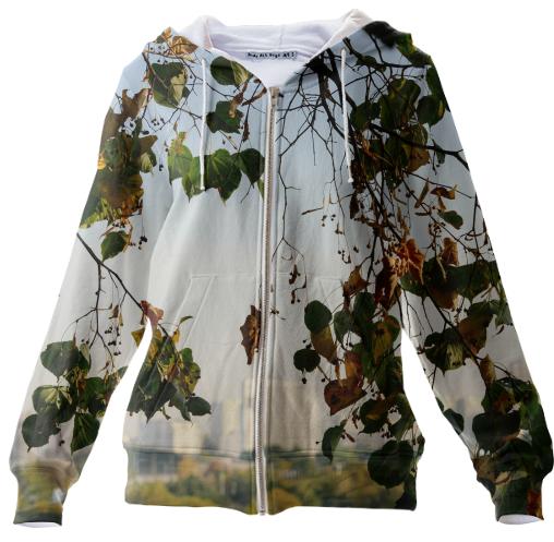Autumn in the city Zip Up Hoodie