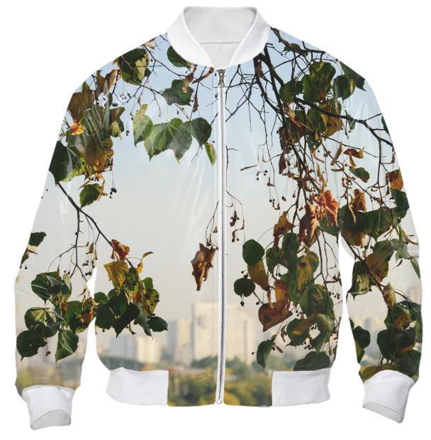 Autumn in the city Bomber Jacket