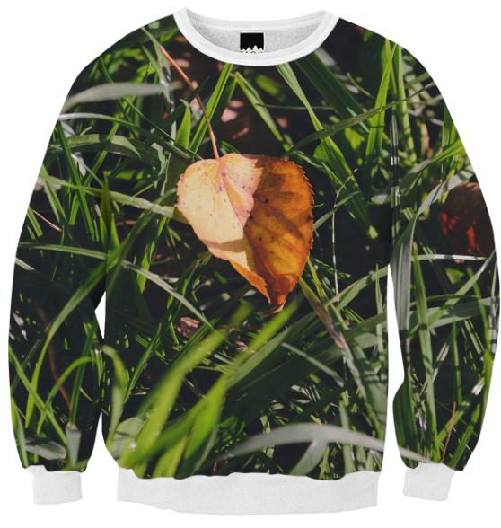 Fall Leaf Ribbed Sweatshirt