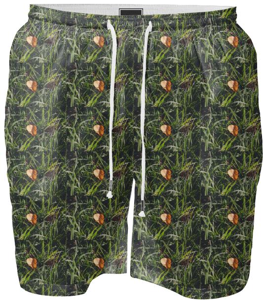 Fall Leaf Pattern Swim Short