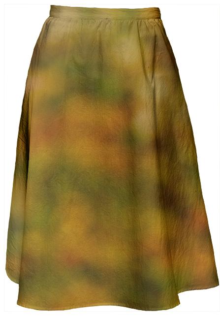 Autumn Background Midi Skirt