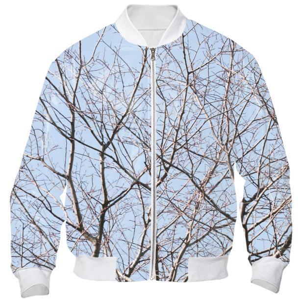 Tangled Blue Sky Bomber Jacket