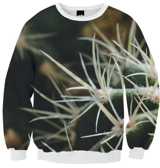 Cactus Close Up Ribbed Sweatshirt