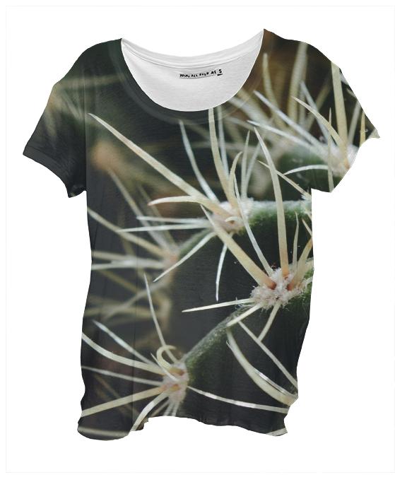 Cactus Close Up Drape Shirt