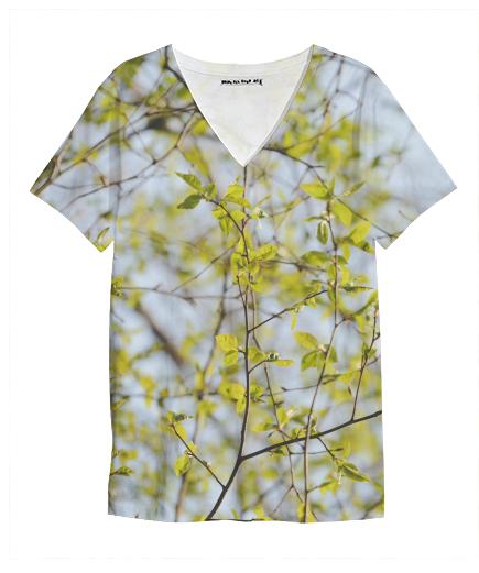 Spring Pattern V Neck Shirt