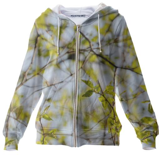 Spring Pattern Zip Up Hoodie