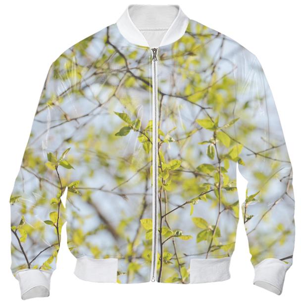 Spring Pattern Bomber Jacket
