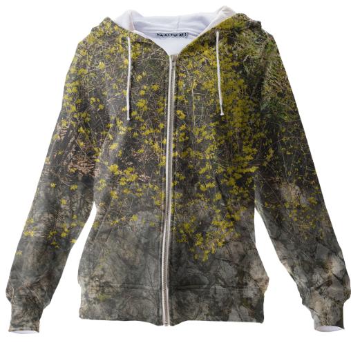 Forsythia Wall Zip Up Hoodie