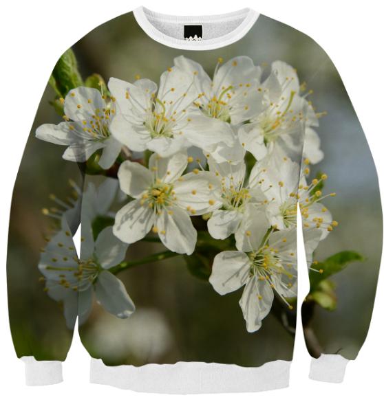 Spring Flowers Ribbed Sweatshirt