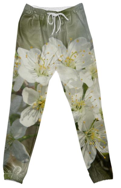 Spring Flowers Cotton Pants