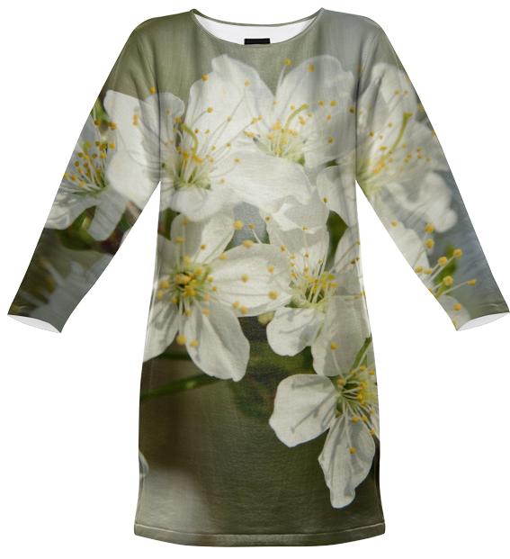 Spring Flowers Sweatshirt Dress