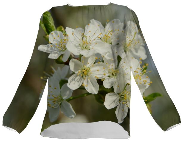 Spring Flowers VP Silk Top