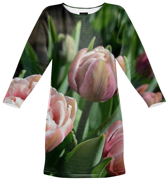Tulips Sweatshirt Dress