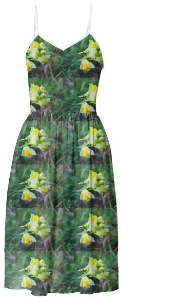 Linaria Flower Pattern Summer Dress
