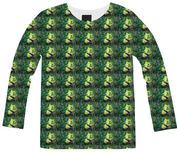 Linaria Flower Pattern Long Sleeve Shirt