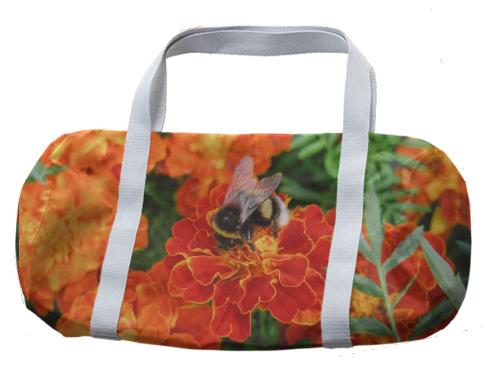 Bumblebee on Marigold Duffle Bag