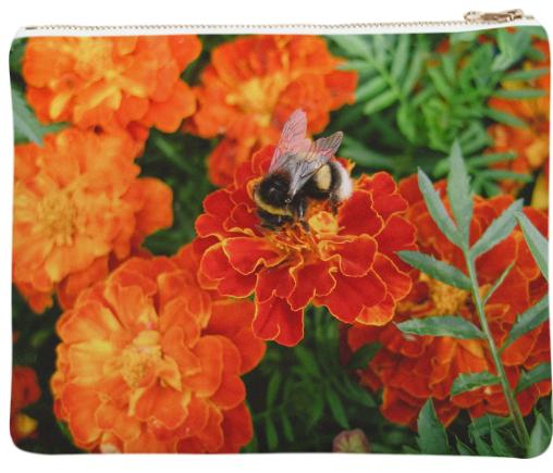 Bumblebee on Marigold Neoprene Clutch