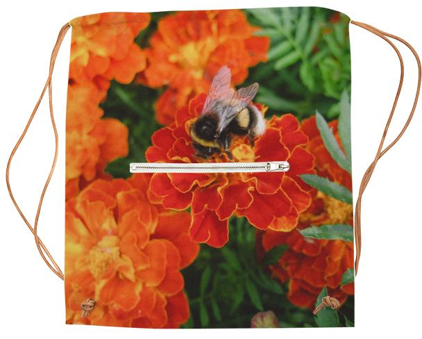 Bumblebee on Marigold Sports Bag