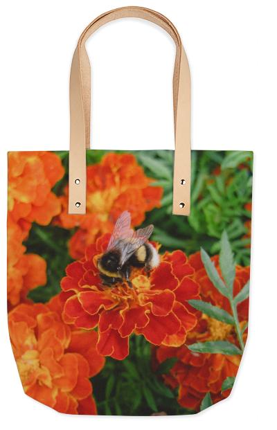 Bumblebee on Marigold Summer Tote