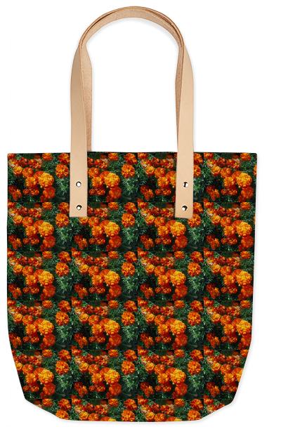 Tagetes Pattern Summer Tote
