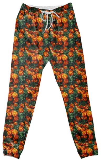 Tagetes Pattern Cotton Pants