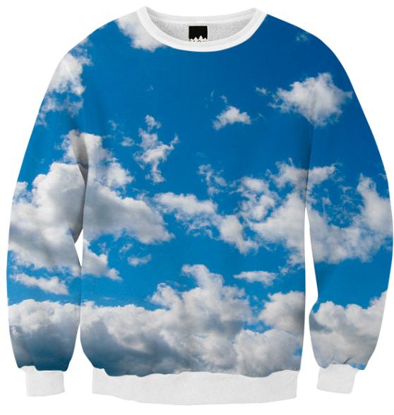 Bright Blue Sky Ribbed Sweatshirt