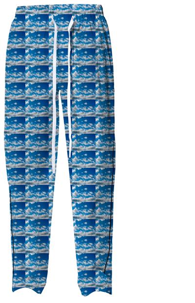 Bright Blue Sky Pattern Pajama Pant